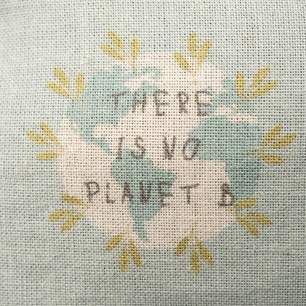 Stoffstück "No Planet B" (Bio-Baumwolle)