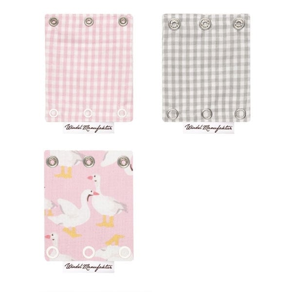 Bodyverlängerung "Gänslein" im Mehrgrößenset (3 Stück, Bio-Baumwolle)