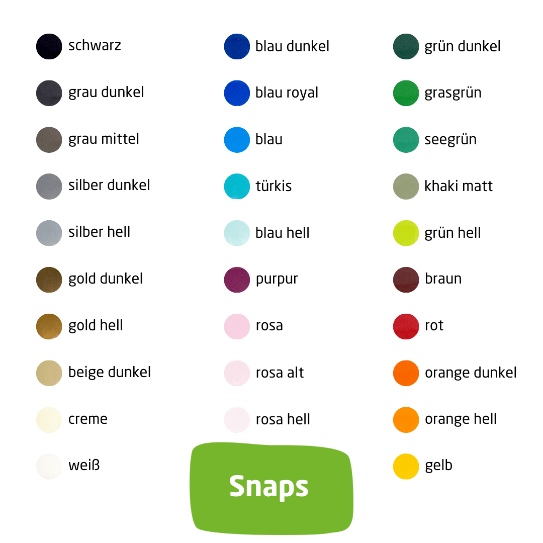 Welche Farben kann ich bei den Snaps wählen?