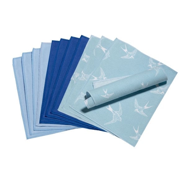 Haushaltstuch "Schwalben" im Set (12 Stück)