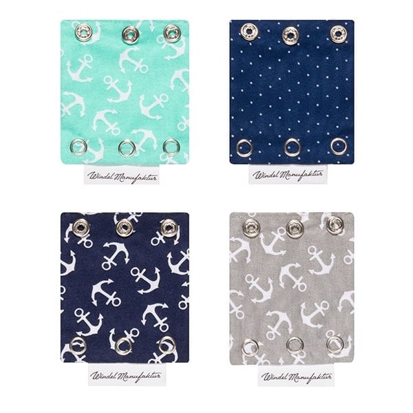 Bodyverlängerung "Kleiner Kapitän" im Set (4 Stück, Knopfgröße 10mm)