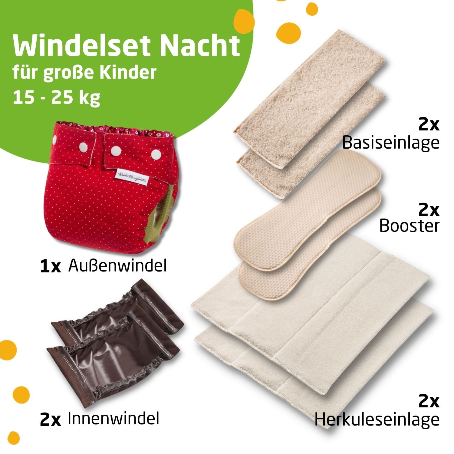 Windelset Nacht 15-25 kg (Junior 1)
