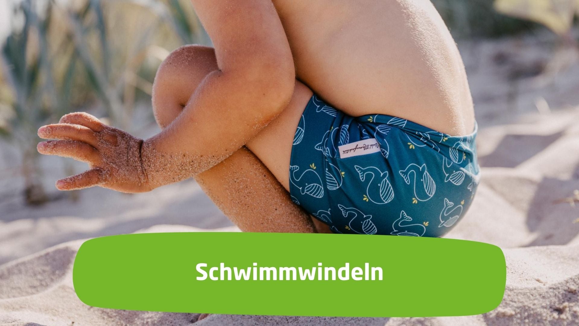 Schwimmwindeln kaufen - Schwimmwindel Wale am Strand