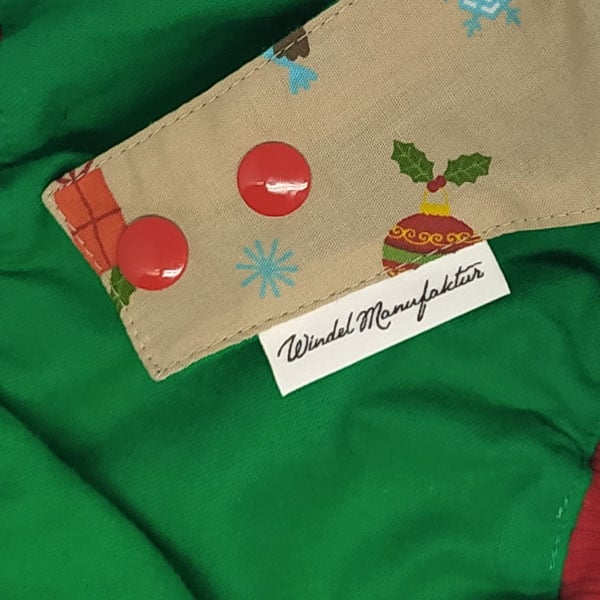 BaumwollWindel "Weihnachtszeit" und Erinnerungswindel im Set, 2 bis 5 kg