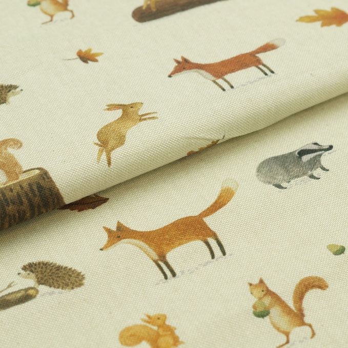 Canvas animal world" fabric piece