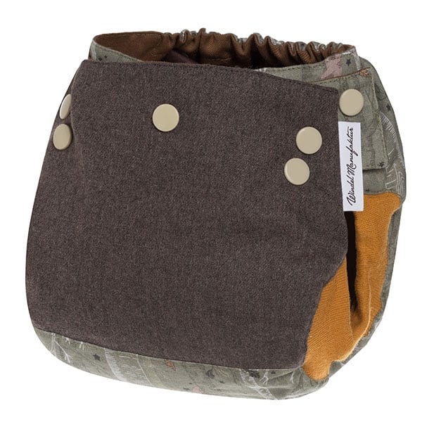DropflapDiaper "Herbstbär" (with wool and organic cotton)