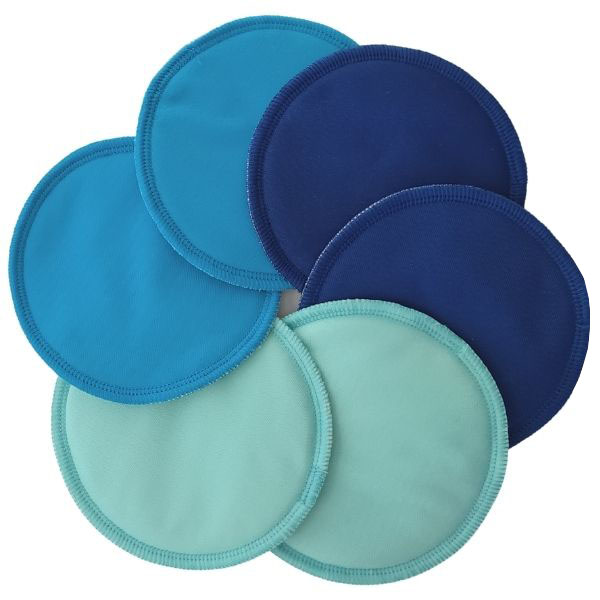 Nursing pads "Blaue Variation" in a set (3 pairs, PUL)