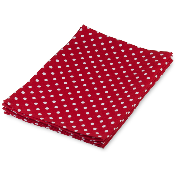 Cloth napkins "Erdbeerzeit" in a set (5 pieces)