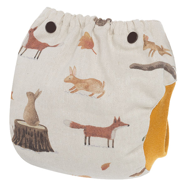 DropflapDiaper "Wolldtiere" (with wool and canvas)