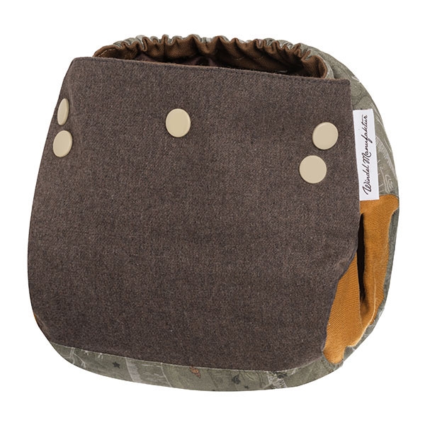 Hold-away diaper "Autumn Bear" (with wool and organic cotton)