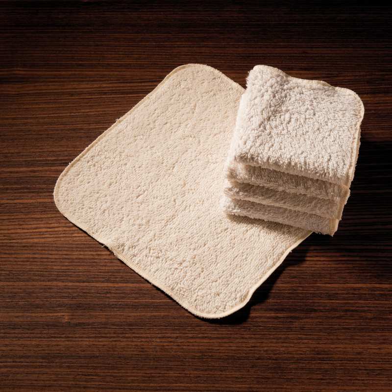 Organic Cotton Terry Washcloths in a set (5 pieces)