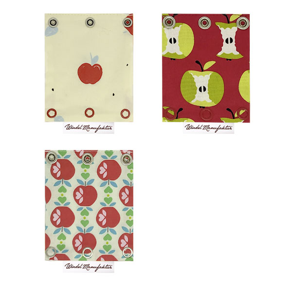 Body extension "little apples" in a multi-size set (3 pieces, with organic cotton)