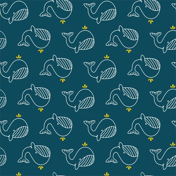 Piece of fabric "Whales"