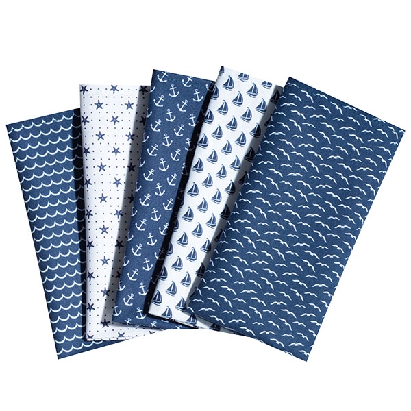 Handkerchiefs "Light sailor" blue in set (5 pieces)