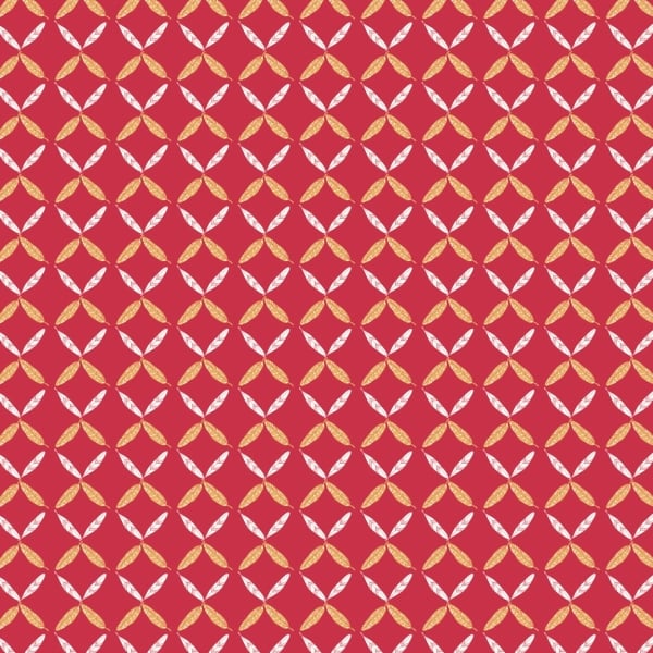  Piece of fabric "Federn auf Rot"