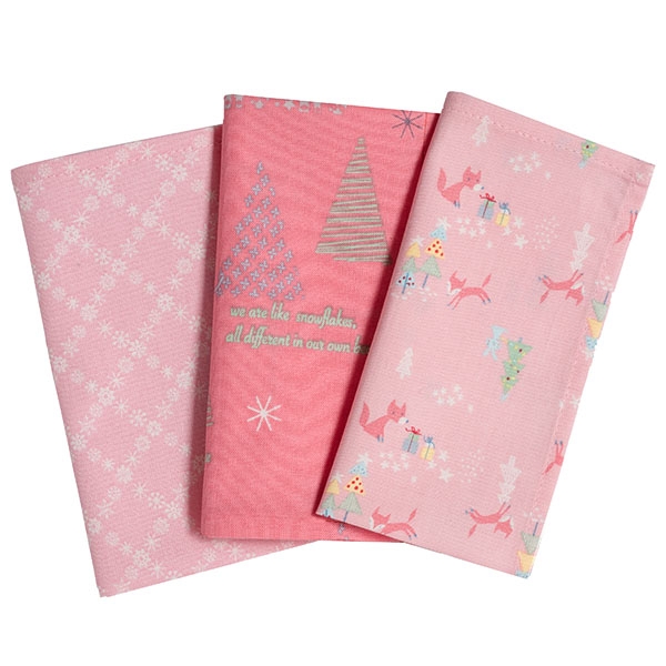 Handkerchiefs "Winterwald rosa" in a set (3 pieces)
