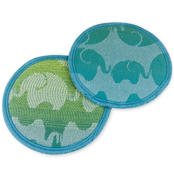 Nursing pads "Yaro Elephants" blue-green