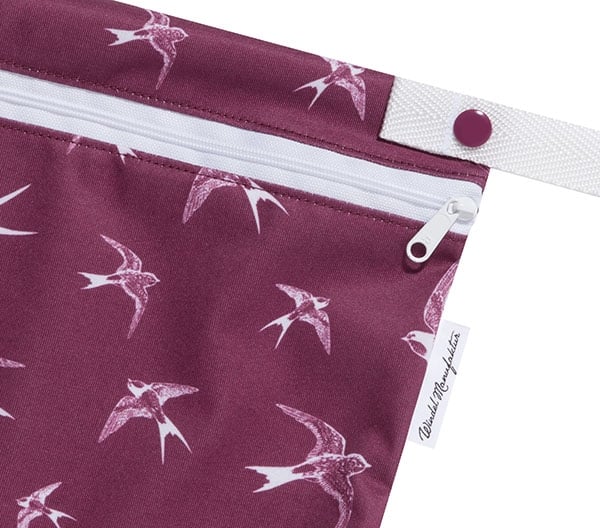 Wetbag small "Purple Swallows"