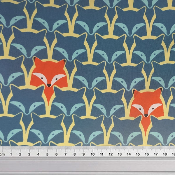 piece of fabric "foxes" (jersey)