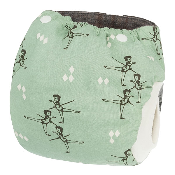 WoolDiaper "Wollerina green" (with organic cotton)