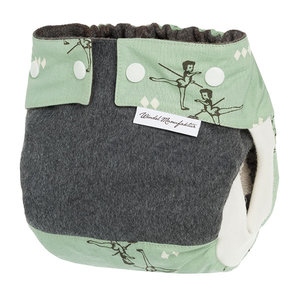 WoolDiaper "Wollerina green" (with organic cotton)