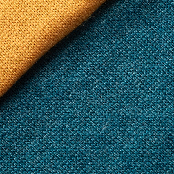 Reversible Loop Scarf mustard yellow and petrol (merino wool)