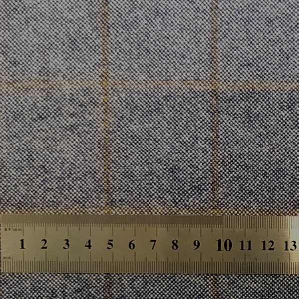piece of fabric "wool grey-mustard check" (wool)