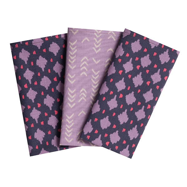 Handkerchiefs "Violet" in a set (3 pieces)