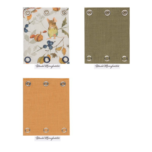 Body extension "hedge mice and linen" in a multi-size set (3 pieces, cotton, linen)