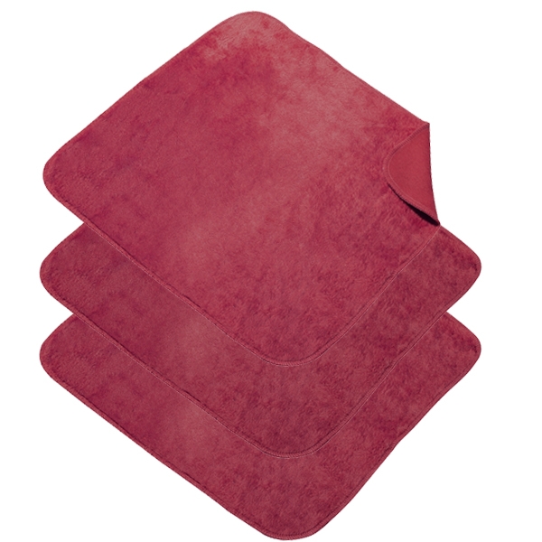 Reversible make-up remover pads bordeaux in a set (3 pieces)