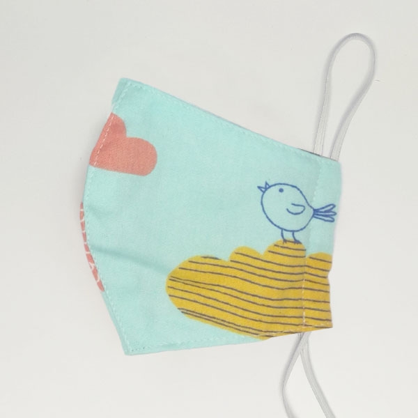 Mouth and nose mask "Cloud bird" size XS