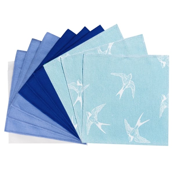 Set of 10 wipes - Blaue Variation