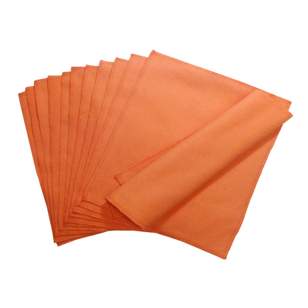 Household towel orange in set (12 pieces)