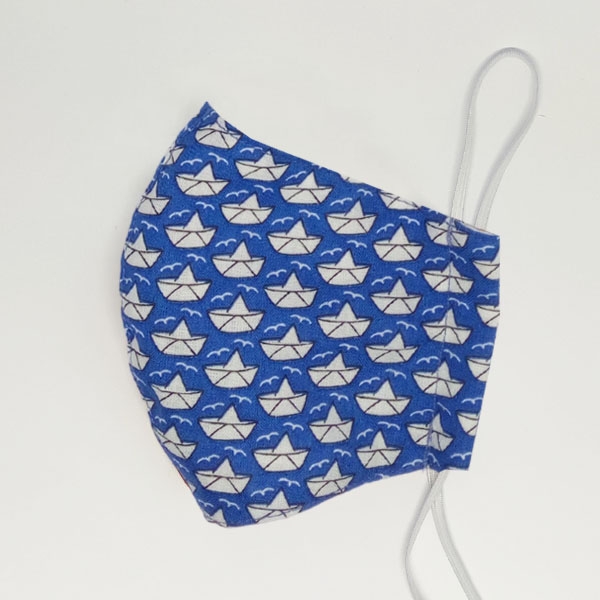 Mouth and nose mask "paper boats" size XS