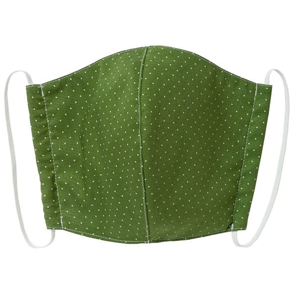 Mouth and nose mask "Babylonia Polka Wasabi" size M/L